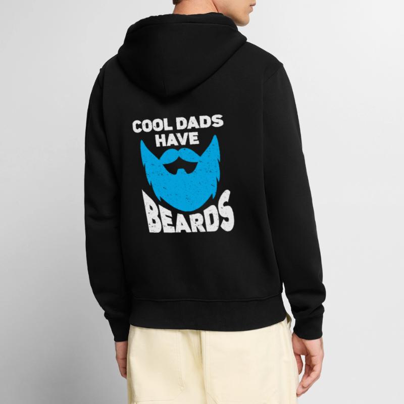 Bart Spruch Bärtiger Vater Ehemann Geschenk, Bart Unisex Premium Bio Zip Hoodie