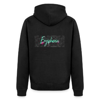Kindergärtner Abschluss-Geschenk Erzieherin - Unisex Premium Bio Zip Hoodie - Schwarz - Hinten - Nico (187cm)