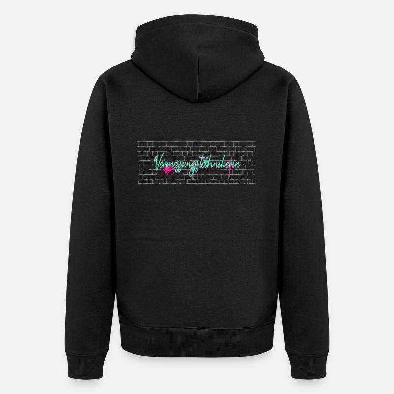 Cadeau de Graduation arpenteur - Veste à capuche bio Premium Unisexe - noir