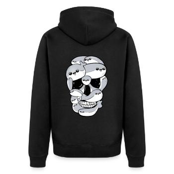 Sacabambaspis poisson Meme crâne - Veste à capuche bio Premium Unisexe - noir - Dos - Nico (187cm)