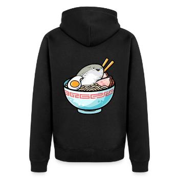 Sacabambaspis Meme Poisson Bol Ramen Japonais - Veste à capuche bio Premium Unisexe - noir - Dos - Nico (187cm)