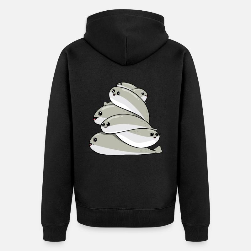 Sacabambaspis tas de poissons Meme - Veste à capuche bio Premium Unisexe - noir