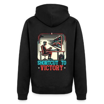 Speedrunning Video Game Player Gamer Gaming - Unisex Premium Organic Zip Hoodie - black - Back - Nico (187cm)
