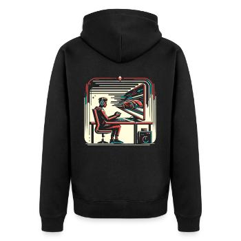 Speedrunning Video Game Player Gamer Gaming - Unisex Premium Organic Zip Hoodie - black - Back - Nico (187cm)