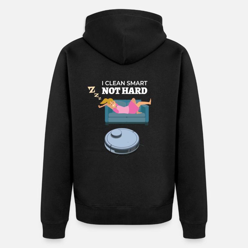 I Clean Smart Saugroboter Saugerroboter - Unisex Premium Bio Zip Hoodie - Schwarz