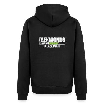 Taekwondo Chargement Veuillez patienter Arts martiaux - Veste à capuche bio Premium Unisexe - noir - Dos - Nico (187cm)