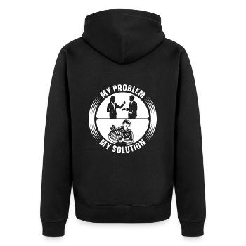 Végétalien Diet Lover Mon problème Mon Pictogramme Papa Maman - Veste à capuche bio Premium Unisexe - noir - Dos - Nico (187cm)