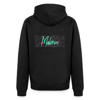 Lackierer-Anstreicher Abschluss-Geschenk Malerin - Unisex Premium Bio Zip Hoodie - Schwarz - Hinten - Nico (187cm)