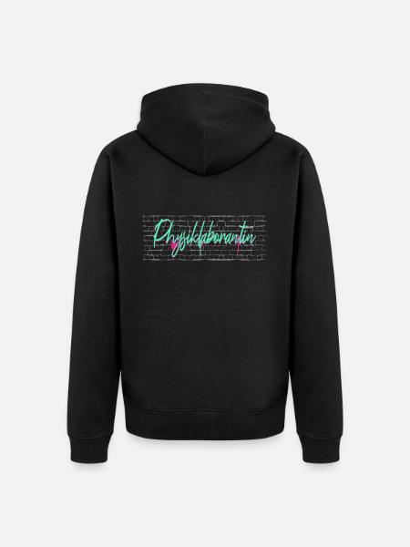 Laborant Abschluss-Geschenk Physiklaborantin - Unisex Premium Bio Zip Hoodie - Schwarz