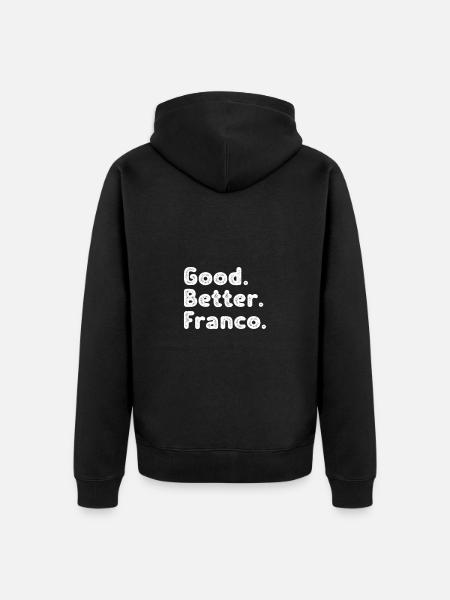 Good better Franco - Unisex Premium Bio Zip Hoodie - Schwarz