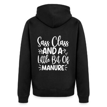 Farm Wife Farm Girlfriend Famers Wife Country Farm - Unisex Premium Organic Zip Hoodie - black - Back - Nico (187cm)
