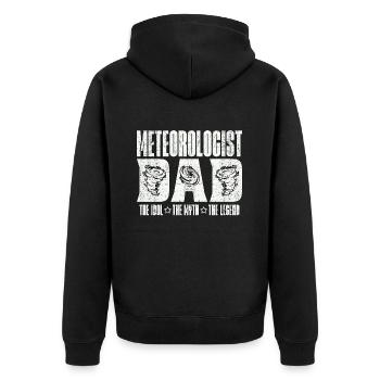 Meteorologist Dad The Idol The Weather Forecast - Unisex Premium Organic Zip Hoodie - black - Back - Nico (187cm)