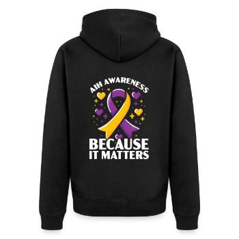 Autoimmune Hepatitis Awareness World Hepatitis Day - Unisex Premium Organic Zip Hoodie - black - Back - Nico (187cm)