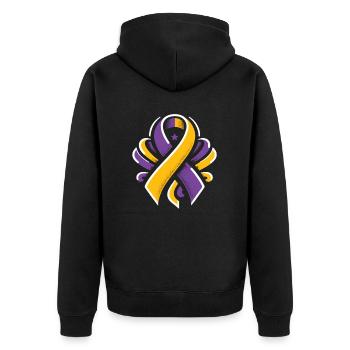 Autoimmune Hepatitis Awareness World Hepatitis Day - Unisex Premium Organic Zip Hoodie - black - Back - Nico (187cm)