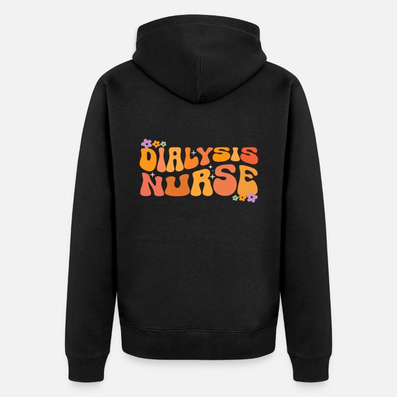 Dialyse Techniker Krankenschwester - Unisex Premium Bio Zip Hoodie - Schwarz