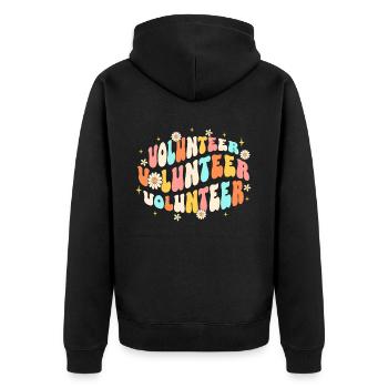 Escouade de bénévoles - Veste à capuche bio Premium Unisexe - noir - Dos - Nico (187cm)