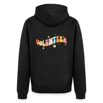 Volontaire - Veste à capuche bio Premium Unisexe - noir - Dos - Nico (187cm)