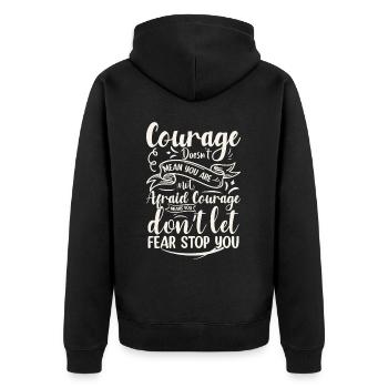 Citations et blagues drôles Dictons hilarants et humour - Veste à capuche bio Premium Unisexe - noir - Dos - Nico (187cm)