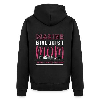 Biologiste marin Maman L’idole Le mythe Écologiste - Veste à capuche bio Premium Unisexe - noir - Dos - Nico (187cm)