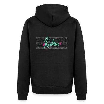 Koch Abschluss-Geschenk Hobby Köchin - Unisex Premium Bio Zip Hoodie - Schwarz - Hinten - Nico (187cm)