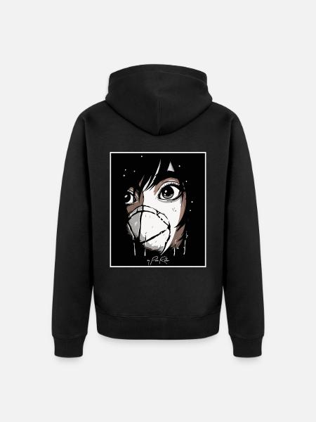 Manga Anime Jugendliche mit Maske - Ekologisk premiumluvjack unisex - svart