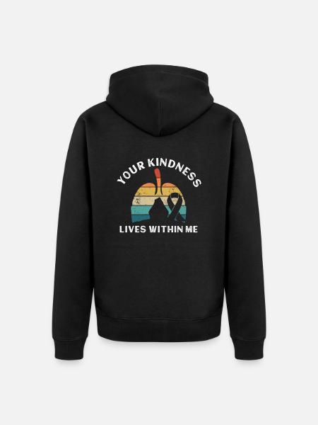 Organ Donor Lunge Organ Transplant - Unisex Premium Organic Zip Hoodie - black