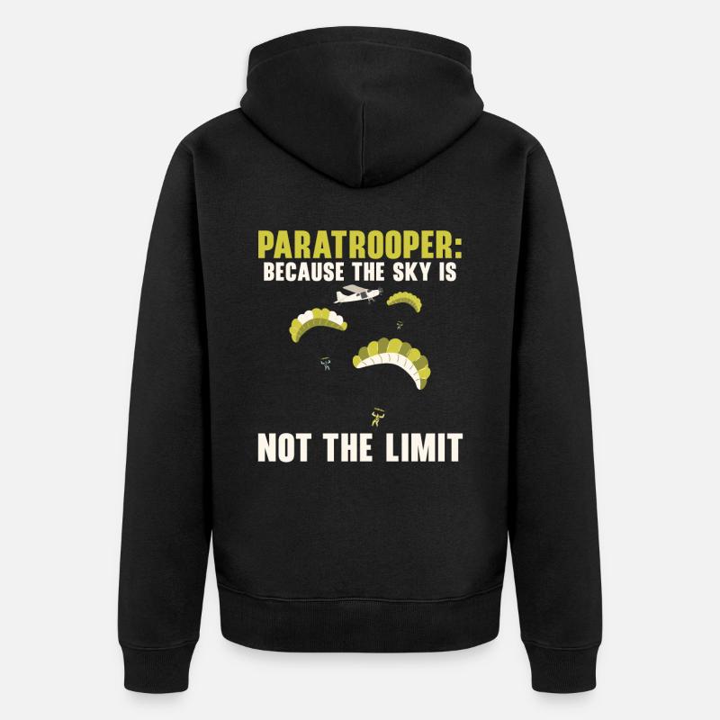 Parachutistes Parachutisme Parachutisme - Veste à capuche bio Premium Unisexe - noir