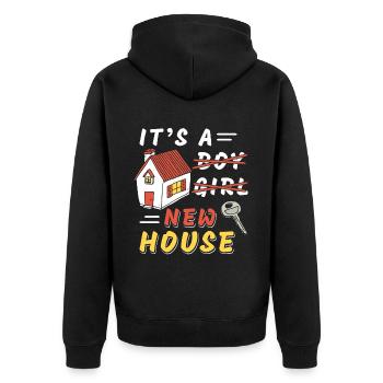 C’est une nouvelle maison - Veste à capuche bio Premium Unisexe - noir - Dos - Nico (187cm)