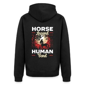 Centaur Mythical Creature Greek Mythology - Unisex Premium Organic Zip Hoodie - black - Back - Nico (187cm)
