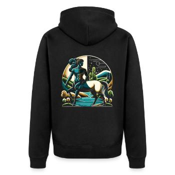 Centaure, créature mythique, mythologie grecque - Veste à capuche bio Premium Unisexe - noir - Dos - Nico (187cm)