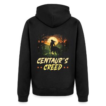 Centaure, créature mythique, mythologie grecque - Veste à capuche bio Premium Unisexe - noir - Dos - Nico (187cm)