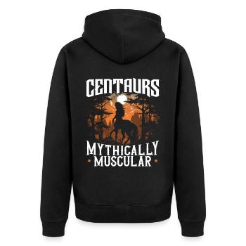 Centaur Mythical Creature Greek Mythology - Unisex Premium Organic Zip Hoodie - black - Back - Nico (187cm)