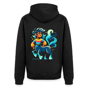 Centaure, créature mythique, mythologie grecque - Veste à capuche bio Premium Unisexe - noir - Dos - Nico (187cm)