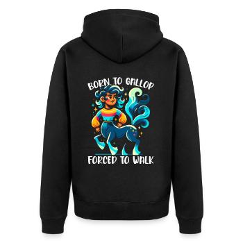 Centaur Mythical Creature Greek Mythology - Unisex Premium Organic Zip Hoodie - black - Back - Nico (187cm)