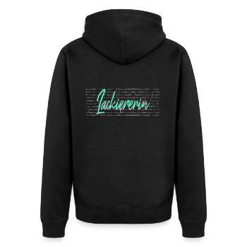 Maler Anstreicher Abschluss-Geschenk Lackiererin - Unisex Premium Bio Zip Hoodie - Schwarz - Hinten - Nico (187cm)