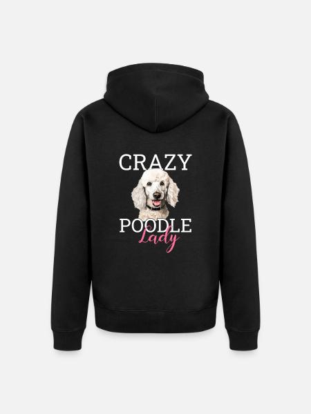 poodle dog - Unisex Premium Bio Zip Hoodie - Schwarz