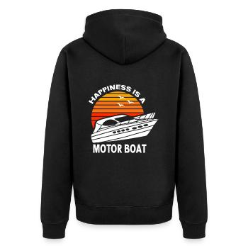 Bateau à moteur - Capitaine Bateau à moteur du lac Boater - Veste à capuche bio Premium Unisexe - noir - Dos - Nico (187cm)