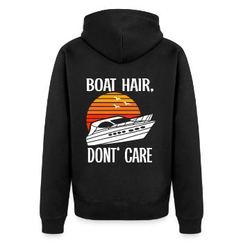 Bateau à moteur - Capitaine Bateau à moteur du lac Boater - Veste à capuche bio Premium Unisexe - noir - Dos - Nico (187cm)