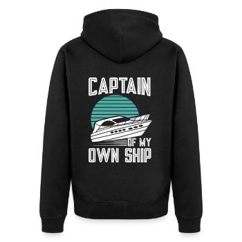 Bateau à moteur - Capitaine Bateau à moteur du lac Boater - Veste à capuche bio Premium Unisexe - noir - Dos - Nico (187cm)