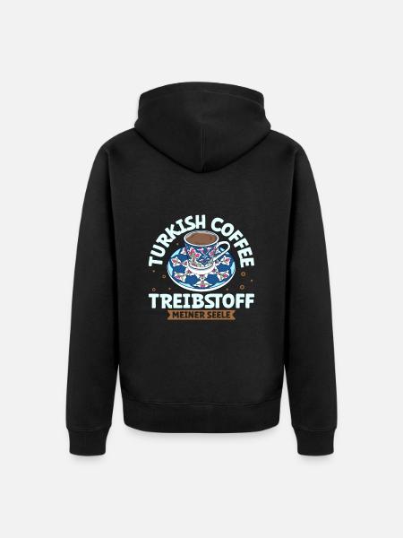 Mein Treibstoff ist Turkish Coffee - Unisex Premium Bio Zip Hoodie - Schwarz