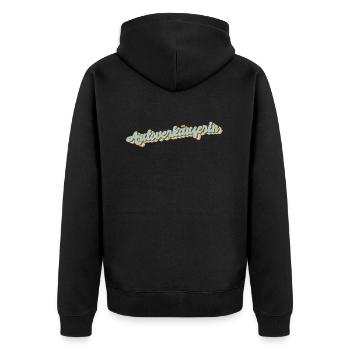 Autohändler Abschluss-Geschenk Autoverkäuferin - Unisex Premium Bio Zip Hoodie - Schwarz - Hinten - Nico (187cm)