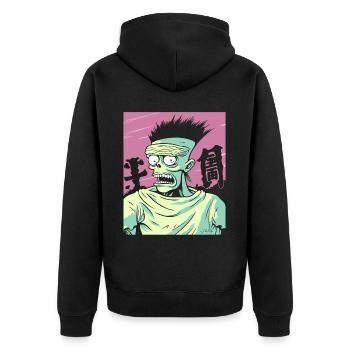 Dessin animé : Fans et copains d’anime japonais forts - Veste à capuche bio Premium Unisexe - noir - Dos - Nico (187cm)