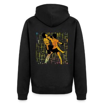 Muay Thaï - Veste à capuche bio Premium Unisexe - noir - Dos - Nico (187cm)