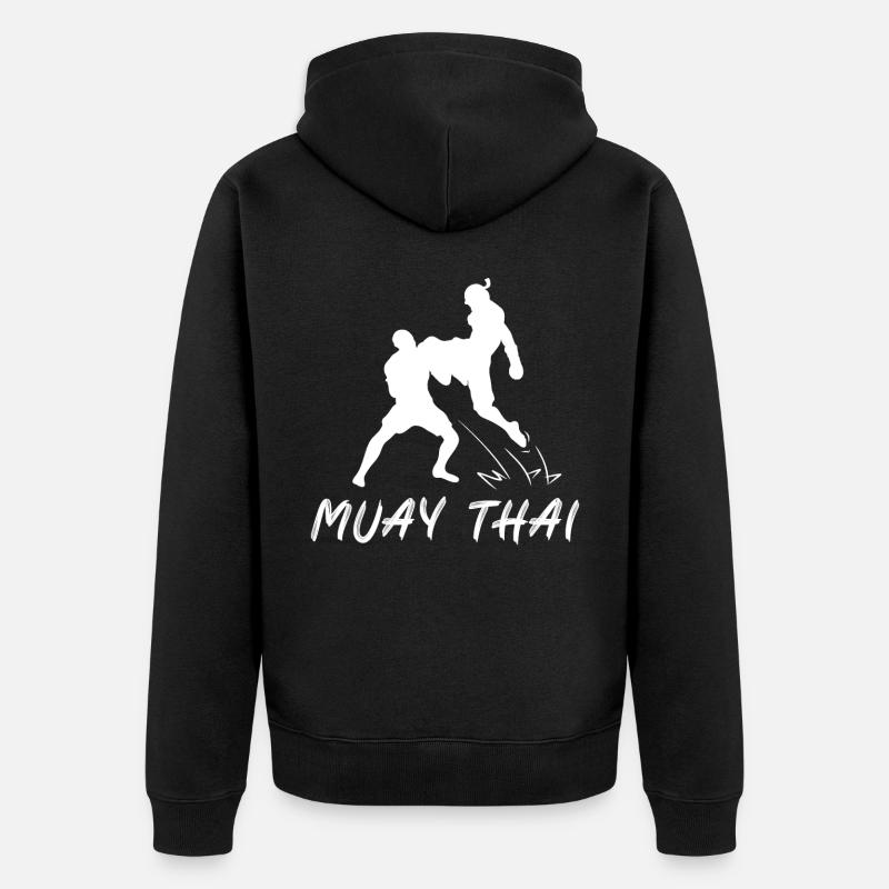 Muay Thaï - Veste à capuche bio Premium Unisexe - noir