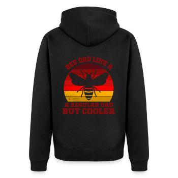 Bee Father Honey Beekeeper Father Beekeeper - Unisex Premium Organic Zip Hoodie - black - Back - Nico (187cm)
