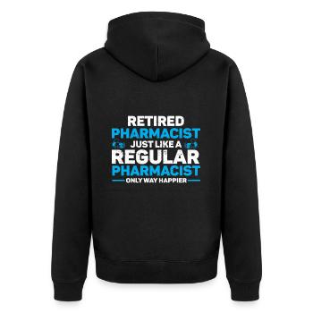 Apotheker Abschluss Medizin Apotheke - Unisex Premium Bio Zip Hoodie - Schwarz - Hinten - Nico (187cm)