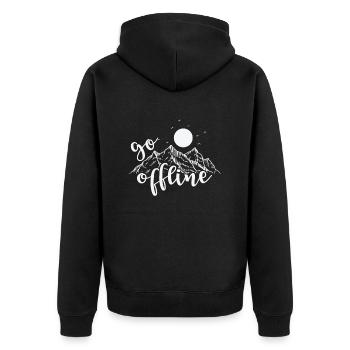 Aller hors ligne Randonnée Nature - Veste à capuche bio Premium Unisexe - noir - Dos - Nico (187cm)