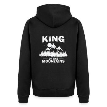 Roi des montagnes Randonnée Hobby - Veste à capuche bio Premium Unisexe - noir - Dos - Nico (187cm)