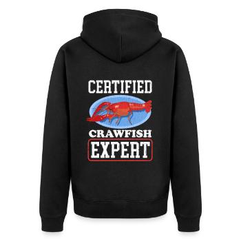 Crayfish Noble Crayfish Seafood Gift - Unisex Premium Organic Zip Hoodie - black - Back - Nico (187cm)