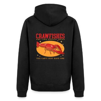 Flusskrebs Meeresfrüchte Edelkrebs Geschenk - Unisex Premium Bio Zip Hoodie - Schwarz - Hinten - Nico (187cm)